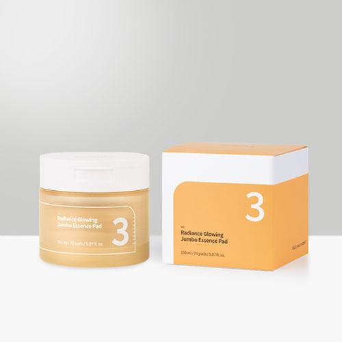 [Numbuzin] No.3 Radiance Glowing Jumbo Essence Pad 70Pads 150ml